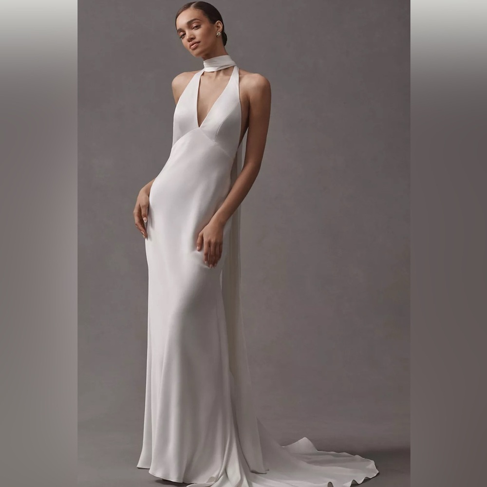 Jenny Yoo Ivory Backless Gown